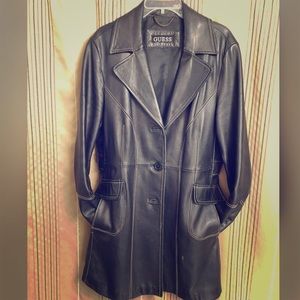 GUESS All Leather Coat